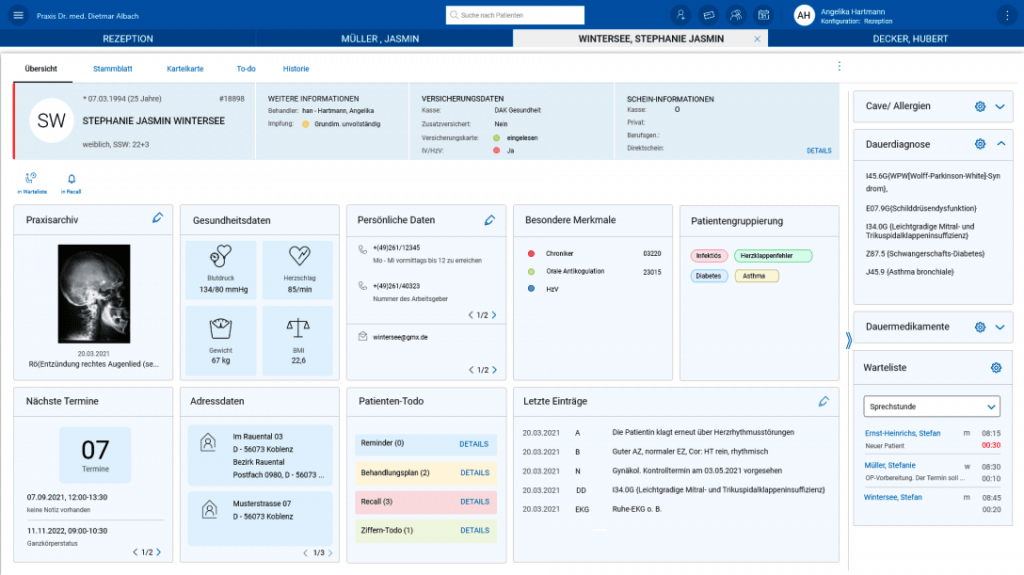 CGM M1 PRO NEXT Patienten Übersicht