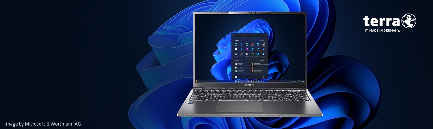 Microsoft Windows 11 Betriebssystem auf TERRA Laptop